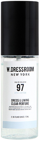 W.Dressroom~Парфюмированный спрей для одежды и дома~№ 97 April Cotton Dress & Living Clear Perfume 