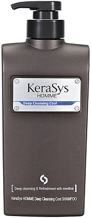 Kerasys~Освежающий мужской шампунь с растительными экстрактами~Homme Deep Cleansing Cool