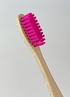 ALOEsmart~Бамбуковая зубная щетка~cредней жесткости, розовая