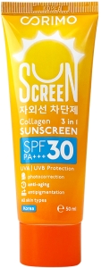 Corimo~Солнцезащитный антивозрастной крем для лица и тела с коллагеном~Collagen Sunscreen SPF 30