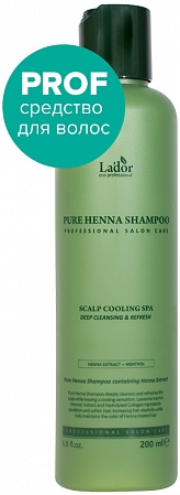 LaDor~Увлажняющий шампунь для жирных волос с кактусом~Pure Henna Shampoo