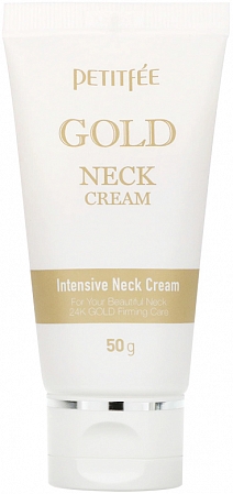Petitfee~Антивозрастной крем для лица и шеи с золотом~Gold Intensive Neck Cream