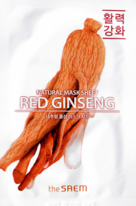The Saem~Маска тканевая с экстрактом женьшеня~Natural Red Ginseng Mask Sheet