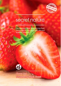 Secret Nature~Тонизирующая тканевая маска с экстрактом клубники~Nature Strawberry Mask Sheet Tone Up