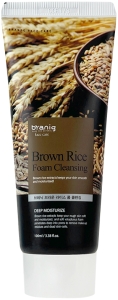 Branig~Нежная пенка для умывания с экстрактом коричневого риса~Pure Nature Brown Rice Foam Cleansing