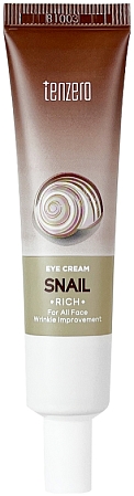 Tenzero~Антивозрастной крем для кожи вокруг глаз с муцином улитки~Rich Snail Eye Cream