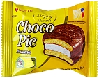 Lotte~Пирожное бисквитное в шоколадной глазури со вкусом банана~Choco Pie Banana