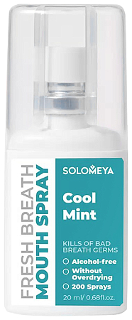 Solomeya~Освежающий спрей для полости рта Прохладная мята~Fresh Breath Mouth Spray Cool Mint