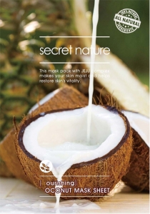 Secret Nature~Питательная тканевая маска с экстрактом кокоса~Nourishing Coconut Mask Sheet