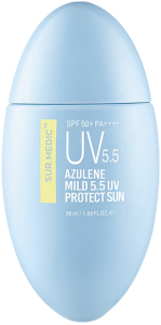 SurMedic+~Успокаивающий солнцезащитный крем-праймер с азуленом~Azulene Mild 5.5 UVProtect Sun SPF50+