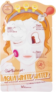 Elizavecca~Трехшаговая осветляющая и увлажнаяющая маска~3-step Aqua White Water Illuminate Mask Pack