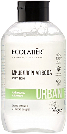 Ecolatier~Мицеллярная вода для снятия макияжа с чаем матча и бамбуком