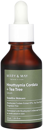 Mary&May~Успокаивающая ампула с хауттюйнией и чайным деревом~Houttuynia Cordata + Tea Tree Serum