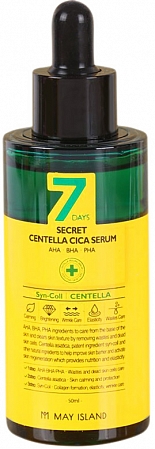 May Island~Сыворотка для проблемной кожи с экстрактом центеллы~7Days Secret Centella Cica Serum