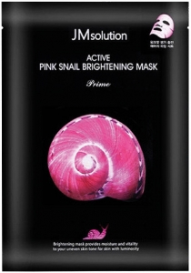 JMsolution~Ультратонкая антивозрастная маска с муцином~Active Pink Snail Brightening Mask Prime