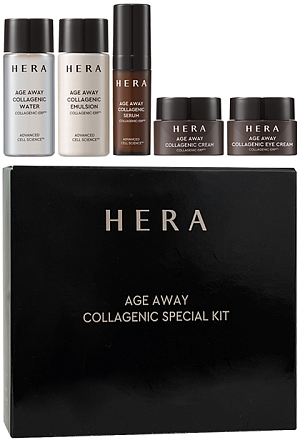 Hera~Набор миниатюр против возрастных изменений с коллагеном~Age Away Collagenic 5 Set 