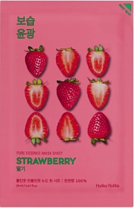 Holika Holika~Освежающая маска c экстрактом клубники~Pure Essence Strawberry