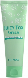 Trimay~Очищающая пенка на основе экстрактов авокадо и яблока~Juicy Tox Green Cleansing Foam