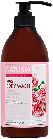 EVAS Naturia~Смягчающий гель для душа с розой и розмарином~Naturia Pure Body Wash Rose & Rosemary