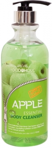 FoodaHolic~Гель для душа с экстрактом яблока~Apple Essential Body Cleanser 