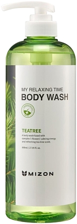 Mizon~Противовоспалительный гель для душа с экстрактом чайного дерева~My Relaxing Time Body Wash 