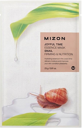 Mizon~Антивозрастная тканевая маска для упругости кожи~Joyful Time Essence Mask Snail