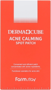 FarmStay~Успокаивающие патчи локального применения для проблемной кожи~Derma Cube Acne Calming Spot 