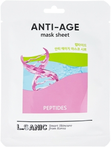 LSanic~Антивозрастная тканевая маска с пептидами~Peptides Anti-Age Mask Sheet