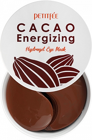 Petitfee~Разглаживающие гидрогелевые патчи с экстрактом какао~Cacao Energizing Hydrogel Eye Mask