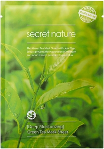Secret Nature~Глубоко увлажняющая маска с экстрактом зелёного чая~Green Tea Mask Sheet
