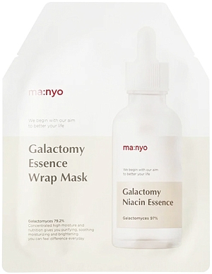 Manyo~Гидрогелевая маска с галактомисисом для проблемной кожи~Galactomy Essence Wrap Mask