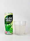 Lotte~Безалкогольный напиток с мякотью алоэ (Корея)~Sweetened Aloe Vera Drink