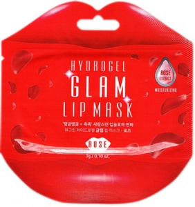 Beauugreen~Гидрогелевая маска для губ с экстрактом розы "Glam"~Hydrogel Glam Lip Mask Rose