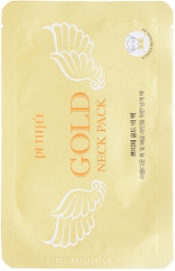 Petitfee~Подтягивающая маска-патч для шеи с золотом~Gold Neck Pack