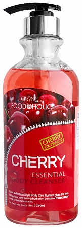 FoodaHolic~Гель для душа с экстрактом вишни~Cherry Essential Body Cleanser