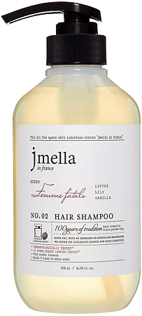 Jmella~Укрепляющий шампунь для волос c протеинами~In France Femme Fatale Hair Shampoo