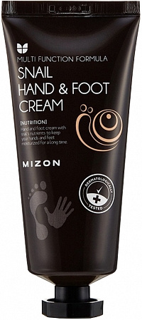 Mizon~Регенерирующий крем для рук и ног с муцином улитки~Snail Hand And Foot Cream
