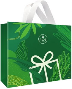 Подарочный пакет ALOEsmart зеленый