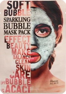 Chamos Acaci~Очищающая кислородная маска~Bubble Mask Pack