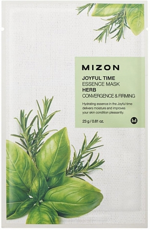 Mizon~Успокаивающая тканевая маска для эластичности кожи~Joyful Time Essence Mask Herb