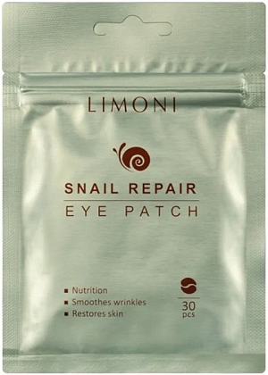 Limoni~Восстанавливающие патчи для век с муцином улитки~Snail Repair Eye Patch