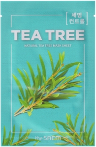 The Saem~Освежающая тканевая маска против воспалений~Natural Tea Tree Mask Sheet
