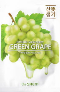 The Saem~Маска тканевая с экстрактом винограда~Natural Green Grape Mask Sheet
