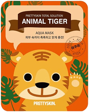 Pretty Skin~Увлажняющая тканевая маска с гиалуроновой кислотой~Total Solution Animal Tiger Aqua Mask