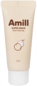 Amill~Пенка с мягкой кремовой текстурой с зерновыми экстрактами, 20мл~Super Grain Foam Cleansing