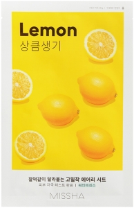 Missha~Освежающая тканевая маска с экстрактом лимона~Airy Fit Sheet Mask Lemon