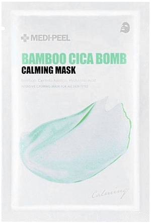 MediPeel~Успокаивающая тканевая маска с центеллой и бамбуком~Bamboo Cica Bomb Calming Mask