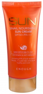 Enough~Солнцезащитный крем с муцином улитки SPF50+/PA+++~Snail Nourishing Sun Cream