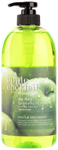 Welcos~Гель для душа c экстрактом зелёного яблока~Body Phren Shower Gel (Apple Cocktail)