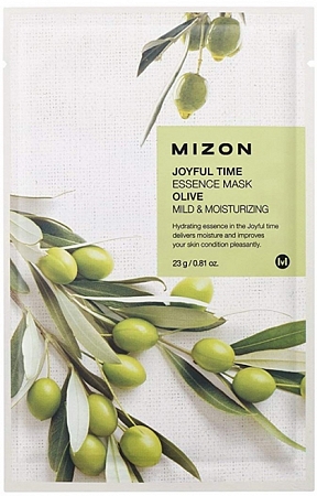 Mizon~Питающая тканевая маска против сухости и шелушений~Joyful Time Essence Mask Olive